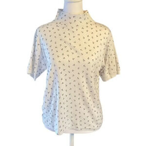 Ashley Anchor Short‎ Sleeve Top Size Small (sm)